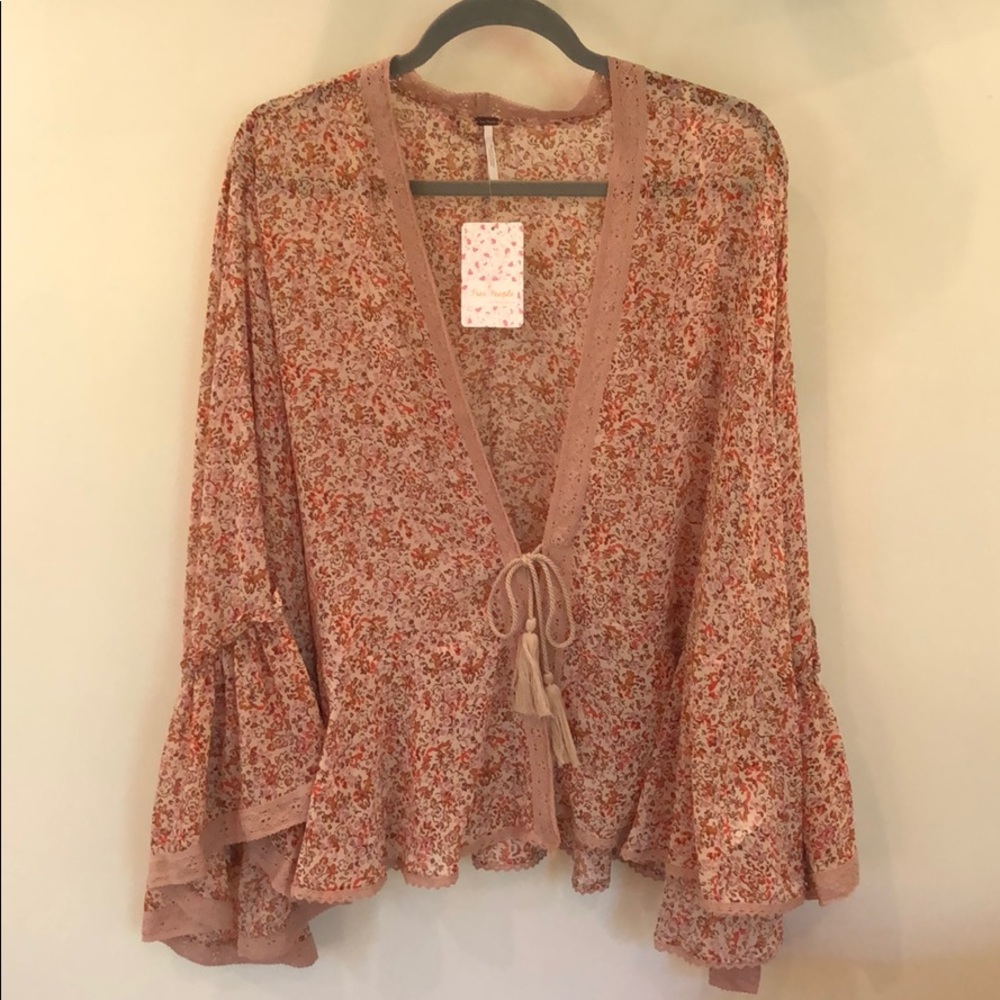 Free People Floral Cardigan